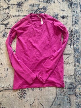lululemon sonic pink long sleeve swiftly tech